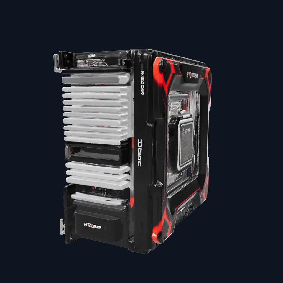 High-Performance CPU with Transparent Casing model pack